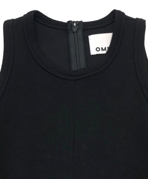 OMMO（オーエムエムオー）OMMO (オーエムエムオー) IRREGULAR SHIRRING TANK OP グリーン×ブラック サイズ:SIZE 36の古着・服飾アイテム