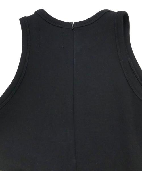 OMMO（オーエムエムオー）OMMO (オーエムエムオー) IRREGULAR SHIRRING TANK OP グリーン×ブラック サイズ:SIZE 36の古着・服飾アイテム