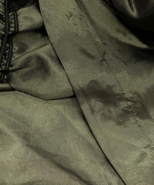 OMMO（オーエムエムオー）OMMO (オーエムエムオー) IRREGULAR SHIRRING TANK OP グリーン×ブラック サイズ:SIZE 36の古着・服飾アイテム