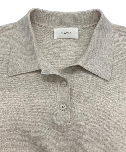 OHOTORO（オオトロ）OHOTORO (オオトロ) pot french sleeve knit オートミール サイズ:FREEの古着・服飾アイテム