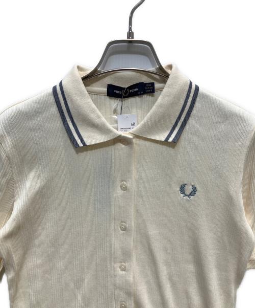 FRED PERRY（フレッドペリー）FRED PERRY (フレッドペリー) JEANS FACTORY (ジーンズファクトリー) リブポロシャツ アイボリー サイズ:10 未使用品の古着・服飾アイテム