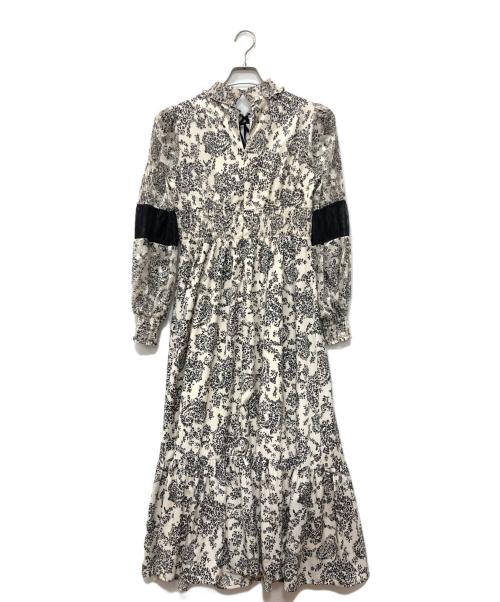 HER LIP TO（ハーリップトゥ）HER LIP TO (ハーリップトゥ) Winter Floral Long-sleeve Dress ベージュ サイズ:SIZE Mの古着・服飾アイテム