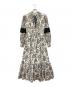 HER LIP TO（ハーリップトゥ）の古着「Winter Floral Long-sleeve Dress」｜ベージュ