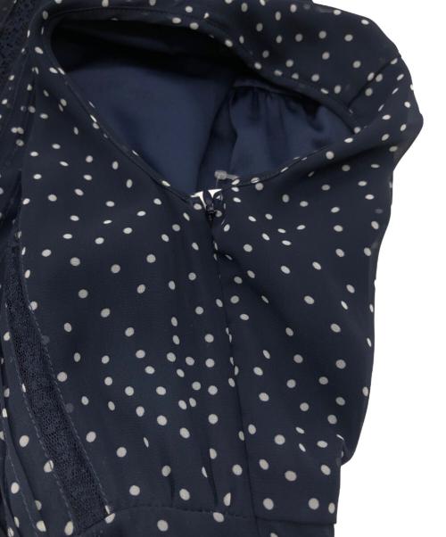 HER LIP TO（ハーリップトゥ）HER LIP TO (ハーリップトゥ) PolkaDot Side Bow Pleated Dress ネイビー サイズ:SIZE M 未使用品の古着・服飾アイテム