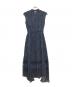 HER LIP TO（ハーリップトゥ）の古着「PolkaDot Side Bow Pleated Dress」｜ネイビー