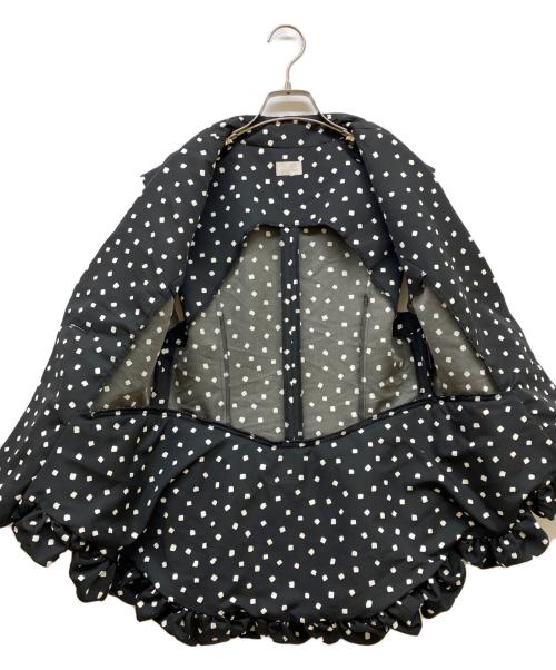 cygne（シーニュ）cygne (シーニュ) ドット柄フリル付きバルーンスリーブベスト ブラック サイズ:SIZE 0の古着・服飾アイテム
