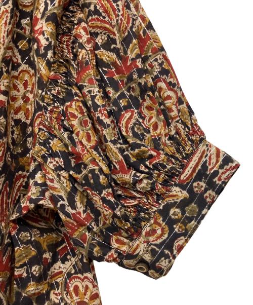 Ameri（アメリ）Ameri (アメリ) INDIA PRINT TURN OVER DRESS ブラック サイズ:SIZE Sの古着・服飾アイテム