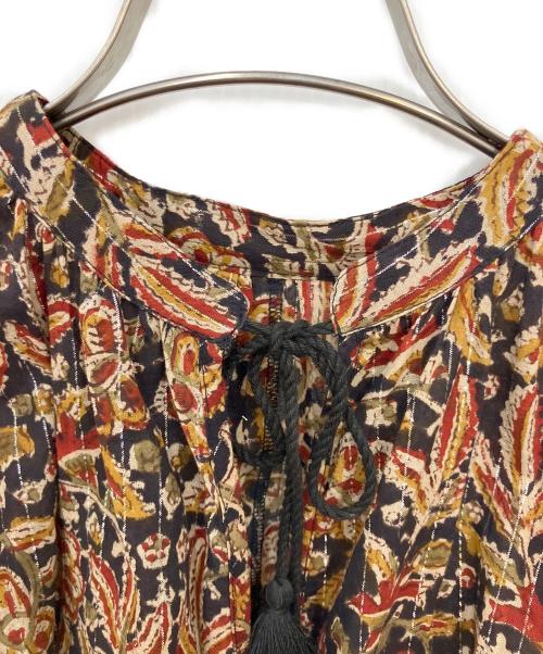 Ameri（アメリ）Ameri (アメリ) INDIA PRINT TURN OVER DRESS ブラック サイズ:SIZE Sの古着・服飾アイテム