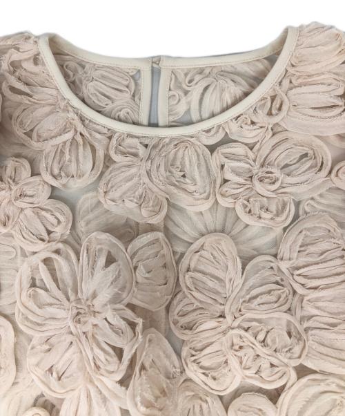 ORGUEIL（オルゲイユ）ORGUEIL (オルゲイユ) Flower embroidery blouse ベージュ サイズ:FREEの古着・服飾アイテム