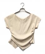 HER LIP TOハーリップトゥ）の古着「Asymmetric-Hem Gathered Top」｜ベージュ