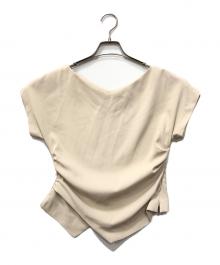 HER LIP TO（ハーリップトゥ）の古着「Asymmetric-Hem Gathered Top」｜ベージュ
