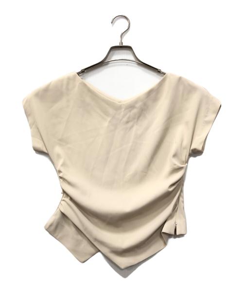 HER LIP TO（ハーリップトゥ）HER LIP TO (ハーリップトゥ) Asymmetric-Hem Gathered Top ベージュ サイズ:SIZE Sの古着・服飾アイテム