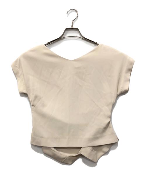 HER LIP TO（ハーリップトゥ）HER LIP TO (ハーリップトゥ) Asymmetric-Hem Gathered Top ベージュ サイズ:SIZE Sの古着・服飾アイテム
