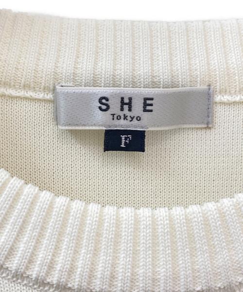 SHE TOKYO（シートーキョー）SHE TOKYO (シートーキョー) Grit ニット アイボリー サイズ:Freeの古着・服飾アイテム