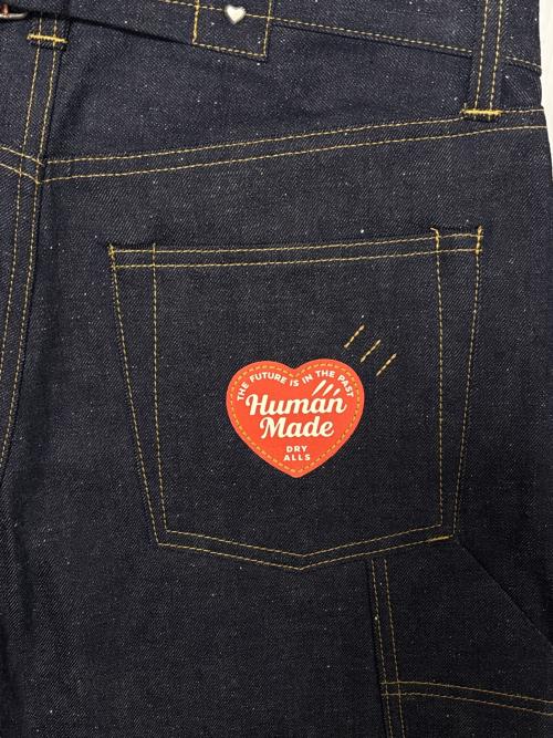 HUMAN MADE（ヒューマンメイド）HUMAN MADE (ヒューマンメイド) STRAIGHT DENIM PANTS PAST ( ストレート デニム パンツ パスト ) インディゴ サイズ:W32の古着・服飾アイテム
