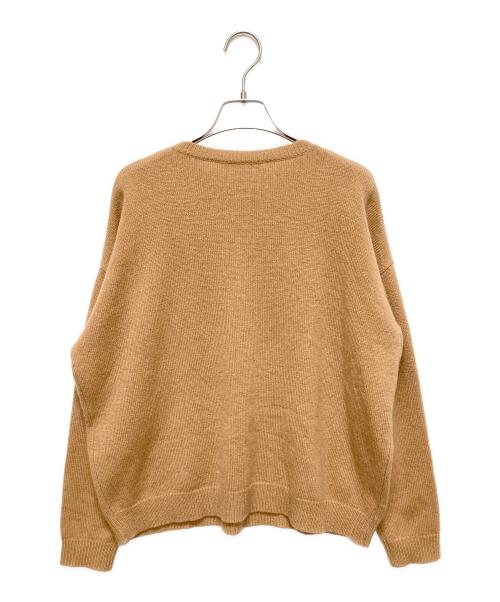 MaxMara（マックスマーラ）MaxMara (マックスマーラ) Mロゴクルーネックニット キャメル サイズ:Sの古着・服飾アイテム