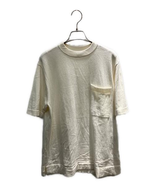 ethimere（エシミヤ）ethimere (エシミヤ) コットンカシミヤポケットTシャツ アイボリー サイズ:Freeの古着・服飾アイテム