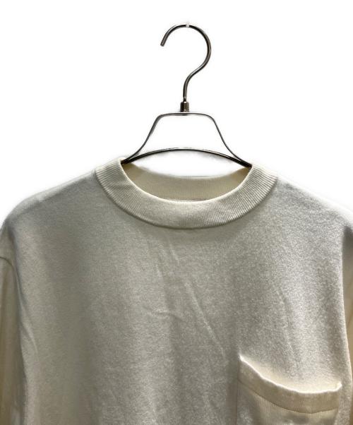 ethimere（エシミヤ）ethimere (エシミヤ) コットンカシミヤポケットTシャツ アイボリー サイズ:Freeの古着・服飾アイテム