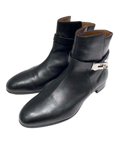 HERMES（エルメス）HERMES (エルメス) ケリー金具ショートブーツ/ネオ/NEO ブラック サイズ:38の古着・服飾アイテム