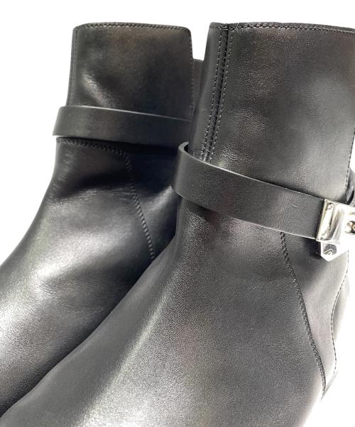 HERMES（エルメス）HERMES (エルメス) ケリー金具ショートブーツ/ネオ/NEO ブラック サイズ:38の古着・服飾アイテム