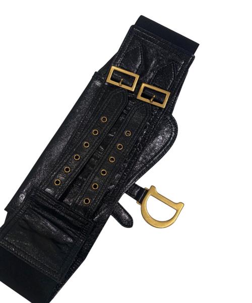 Christian Dior（クリスチャン ディオール）Christian Dior (クリスチャン ディオール) サドルボディバッグベルト ブラック サイズ:S/Mの古着・服飾アイテム