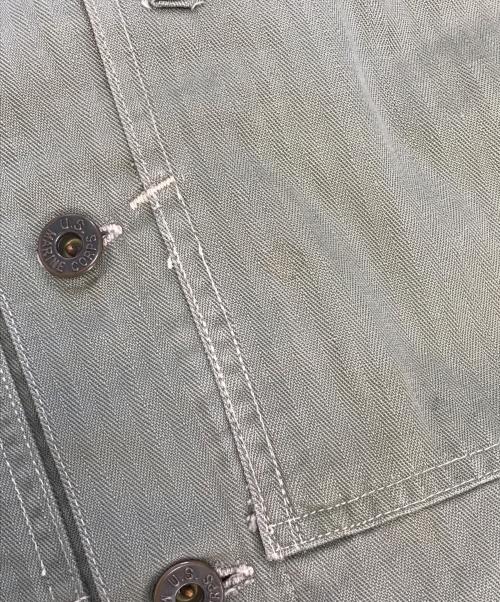 VINTAGE MILITARY（ヴィンテージ ミリタリー）VINTAGE MILITARY (ヴィンテージ ミリタリー) USMC P-44 ヘリンボーン ジャケット オリーブ サイズ:不明の古着・服飾アイテム
