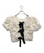 CLANEクラネ）の古着「W FACE CLOUD PUFF SLEEVE TOPS」｜ホワイト