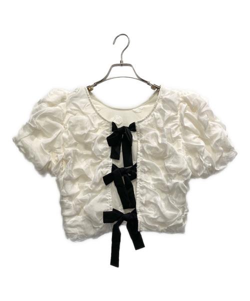 CLANE（クラネ）CLANE (クラネ) W FACE CLOUD PUFF SLEEVE TOPS ホワイト サイズ:１の古着・服飾アイテム