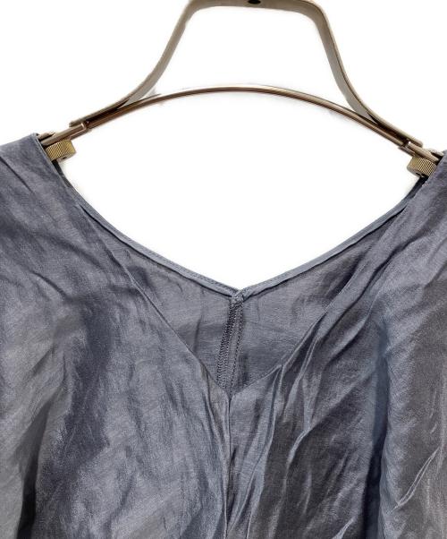 BALLSEY（ボールジィ）BALLSEY (ボールジィ) セルロースポリエステルオーガンジー フリルブラウス グレー サイズ:36の古着・服飾アイテム
