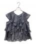 BALLSEY（ボールジィ）の古着「セルロースポリエステルオーガンジー フリルブラウス」｜グレー