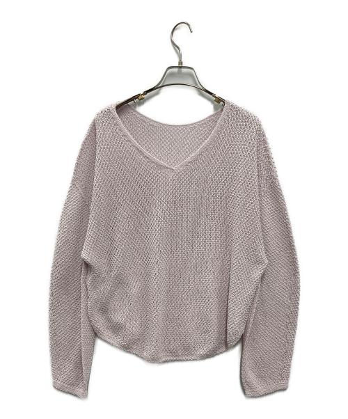 Noble（ノーブル）Noble (ノーブル) ペーパーヤーン カノコBACK Vプルオーバー ピンク サイズ:FREE 未使用品の古着・服飾アイテム