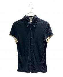 GIANNI VERSACE（ジャンニ・ヴェルサーチ）の古着「ニットシャツ」｜ネイビー