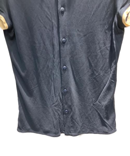 GIANNI VERSACE（ジャンニ・ヴェルサーチ）GIANNI VERSACE (ジャンニ・ヴェルサーチ) ニットシャツ ネイビー サイズ:48の古着・服飾アイテム