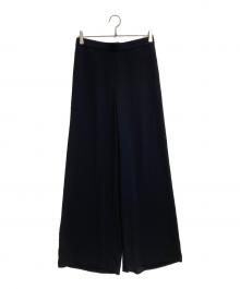 theory luxe（セオリーリュクス）の古着「バックサテンワイドパンツ」｜ブラック