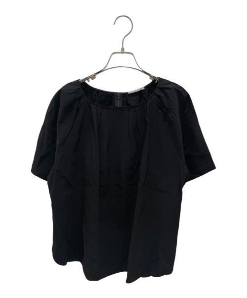 theory luxe（セオリーリュクス）theory luxe (セオリーリュクス) リネンブレンドショートスリーブタックTブラウス ブラック サイズ:40の古着・服飾アイテム