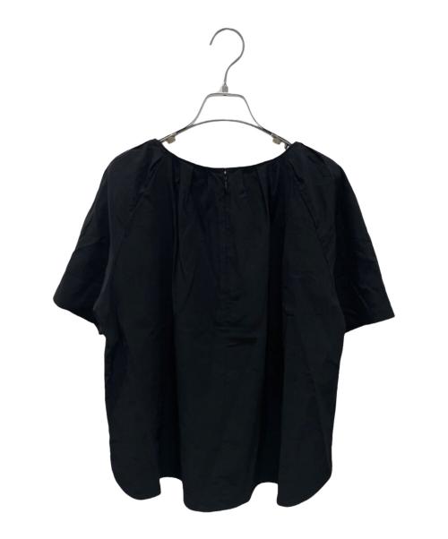theory luxe（セオリーリュクス）theory luxe (セオリーリュクス) リネンブレンドショートスリーブタックTブラウス ブラック サイズ:40の古着・服飾アイテム