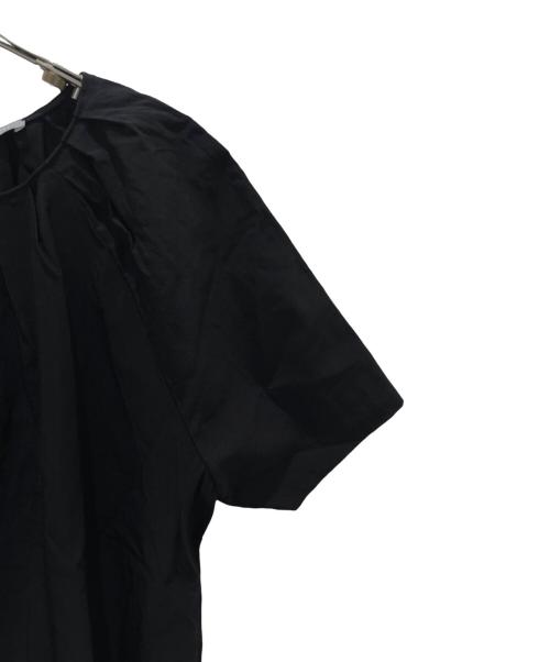 theory luxe（セオリーリュクス）theory luxe (セオリーリュクス) リネンブレンドショートスリーブタックTブラウス ブラック サイズ:40の古着・服飾アイテム