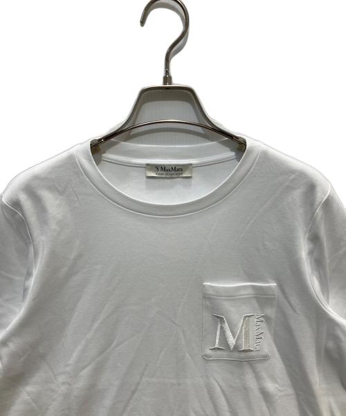 'S Max Mara（エスマックスマーラ）'S Max Mara (エスマックスマーラ) ポケット刺繍Tシャツ ホワイト サイズ:Ｌの古着・服飾アイテム