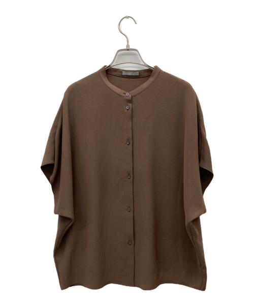 theory luxe（セオリーリュクス）theory luxe (セオリーリュクス) バンドカラーシャツ ブラウン サイズ:40の古着・服飾アイテム