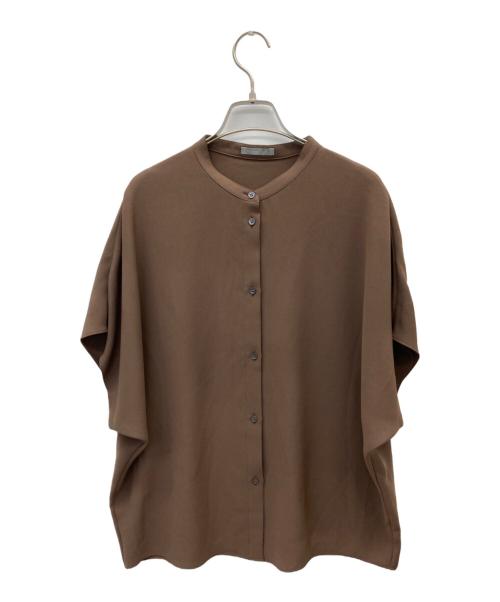 theory luxe（セオリーリュクス）theory luxe (セオリーリュクス) バンドカラーシャツ ブラウン サイズ:40の古着・服飾アイテム