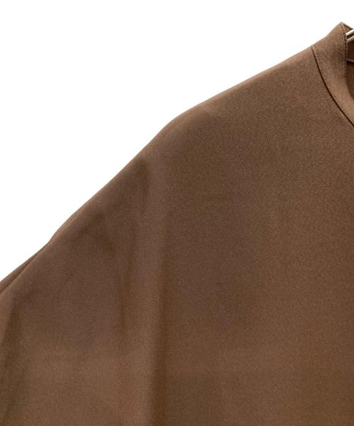 theory luxe（セオリーリュクス）theory luxe (セオリーリュクス) バンドカラーシャツ ブラウン サイズ:40の古着・服飾アイテム