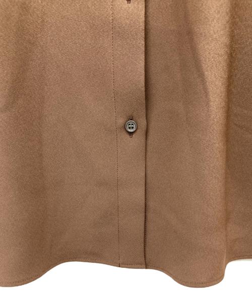 theory luxe（セオリーリュクス）theory luxe (セオリーリュクス) バンドカラーシャツ ブラウン サイズ:40の古着・服飾アイテム