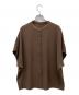 theory luxe（セオリーリュクス）の古着「バンドカラーシャツ」｜ブラウン