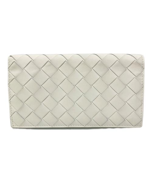 BOTTEGA VENETA（ボッテガベネタ）BOTTEGA VENETA (ボッテガベネタ) ロングウォレット ホワイトの古着・服飾アイテム