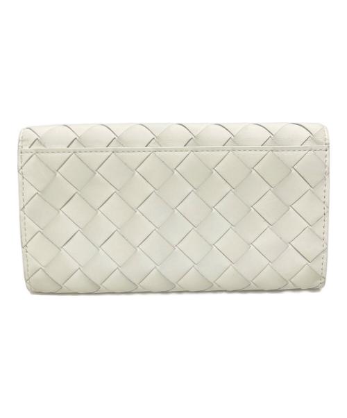 BOTTEGA VENETA（ボッテガベネタ）BOTTEGA VENETA (ボッテガベネタ) ロングウォレット ホワイトの古着・服飾アイテム