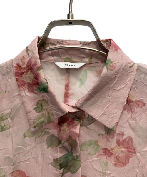CLANE（クラネ）CLANE (クラネ) SHEER FLOWER SHORT SLEEVE SHIRTS ピンク サイズ:１の古着・服飾アイテム