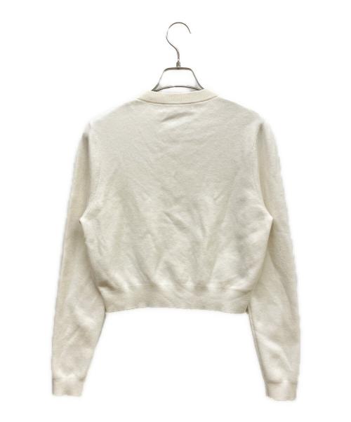 CABAN（キャバン）CABAN (キャバン) コットンカシミヤ クルーネックカーディガン ホワイト サイズ:XSの古着・服飾アイテム
