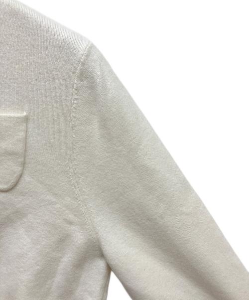 CABAN（キャバン）CABAN (キャバン) コットンカシミヤ クルーネックカーディガン ホワイト サイズ:XSの古着・服飾アイテム