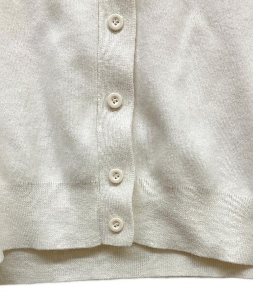 CABAN（キャバン）CABAN (キャバン) コットンカシミヤ クルーネックカーディガン ホワイト サイズ:XSの古着・服飾アイテム