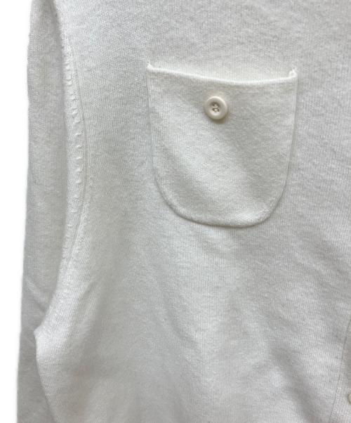 CABAN（キャバン）CABAN (キャバン) コットンカシミヤ クルーネックカーディガン ホワイト サイズ:XSの古着・服飾アイテム